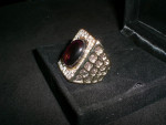 18Kt geelgoud vergulde Burning-Love-Ring